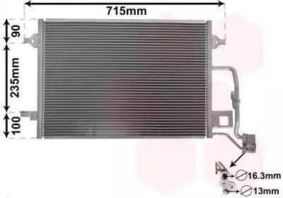 Радиатор, конденсор кондиционера SKODA SUPERB, VW PASSAT, Van Wezel (58005189)