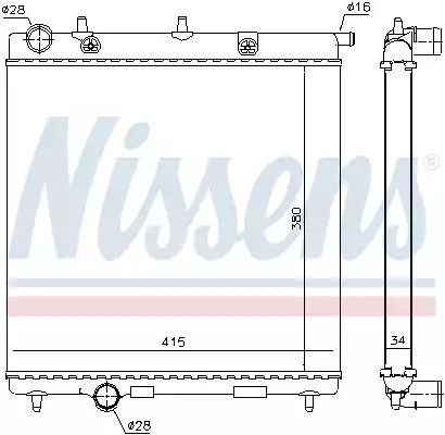 Радиатор охлаждения двигателя OPEL CROSSLAND, OPEL CROSSLAND, NISSENS (63505)