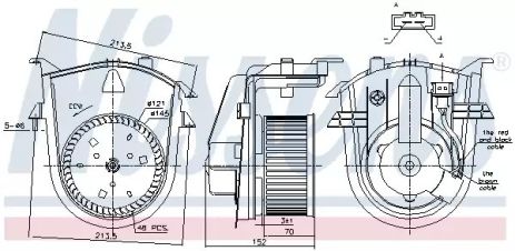 Вентилятор салону VW POLO, SEAT CORDOBA, NISSENS (87176)