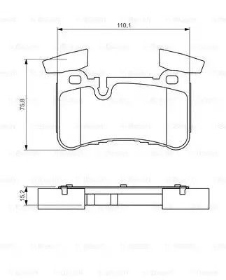 Комплект гальмівних колодок, дискове гальмо MERCEDES-BENZ CLS, BOSCH (0986494411)