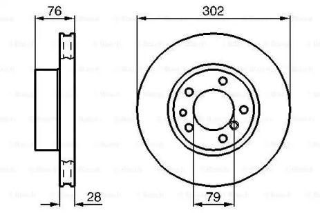 Диск гальмівний BMW 7, BOSCH (0986478317)