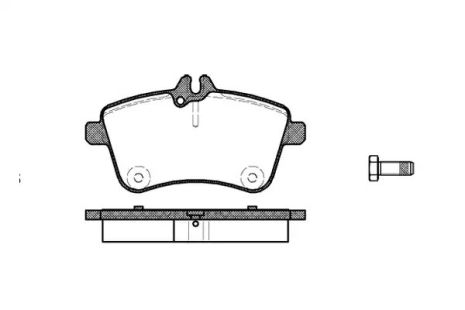 Комплект тормозных колодок, дисковый тормоз MERCEDES-BENZ B-CLASS, REMSA (113000)