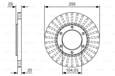 Диск гальмівний NISSAN PATROL, BOSCH (0986479U33)