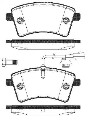 Комплект тормозных колодок, дисковый тормоз RENAULT KANGOO, REMSA (135101)