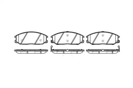 Комплект тормозных колодок, дисковый тормоз JAC REIN, SSANGYONG ACTYON, REMSA (077112)