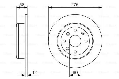 Диск гальмівний CHEVROLET EPICA, BOSCH (0986479A56)