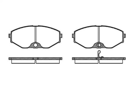 Комплект гальмівних колодок, дискове гальмо INFINITI J30, NISSAN CEFIRO, REMSA (037502)