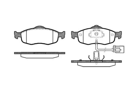 Комплект тормозных колодок, дисковый тормоз FORD USA, REMSA (043202)