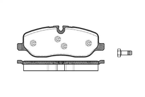 Комплект тормозных колодок, дисковый тормоз LAND ROVER, REMSA (115800)