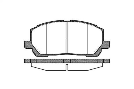 Комплект гальмівних колодок, дискове гальмо TOYOTA HIGHLANDER, LEXUS RX, REMSA (085500)