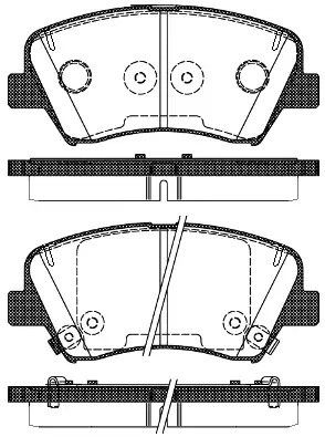 Комплект тормозных колодок, дисковый тормоз HYUNDAI ELANTRA, KIA CERATO, REMSA (141232)
