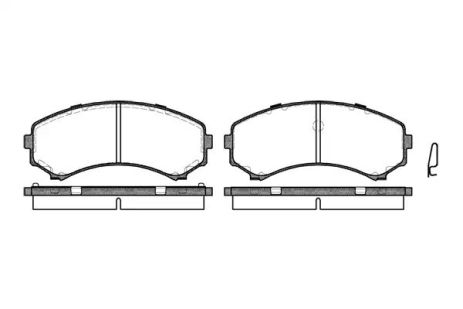 Комплект гальмівних колодок, дискове гальмо MITSUBISHI PAJERO, MAZDA E-SERIE, REMSA (039600)