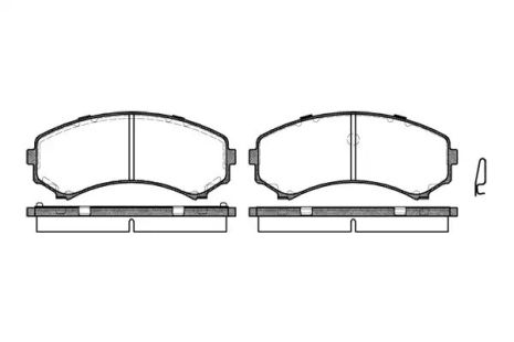 Комплект гальмівних колодок, дискове гальмо MITSUBISHI PAJERO, MAZDA E-SERIE, REMSA (039600)