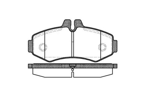 Комплект гальмівних колодок, дискове гальмо MERCEDES-BENZ V-CLASS, REMSA (070100)