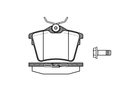 Комплект гальмівних колодок, дискове гальмо PEUGEOT 407, CITROËN C5, REMSA (110300)