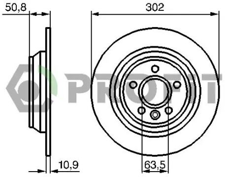 Диск тормозной LAND ROVER, FORD KUGA, PROFIT (50101616)