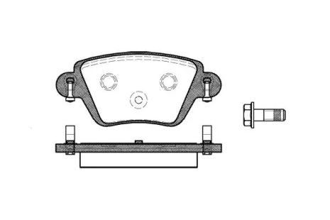 Комплект гальмівних колодок, дискове гальмо FORD MONDEO, RENAULT KANGOO задн., REMSA (077710)