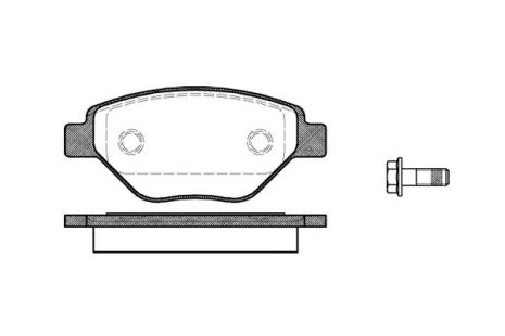 Комплект гальмівних колодок, дискове гальмо RENAULT MEGANE, REMSA (097700)