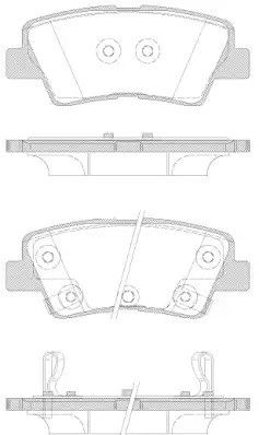 Комплект гальмівних колодок, дискове гальмо KIA NIRO, SSANGYONG XLV, REMSA (136242)