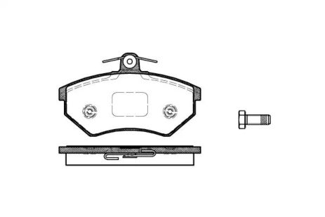 Комплект гальмівних колодок, дискове гальмо VW VENTO, SEAT CORDOBA, REMSA (013450)