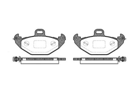 Комплект тормозных колодок, дисковый тормоз RENAULT LAGUNA, REMSA (068600)