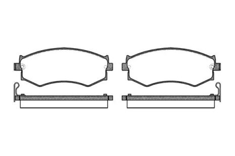 Комплект гальмівних колодок, дискове гальмо INFINITI G20, NISSAN 240, REMSA (035004)