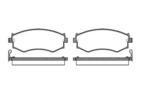 Комплект гальмівних колодок, дискове гальмо INFINITI G20, NISSAN 240, REMSA (035004)