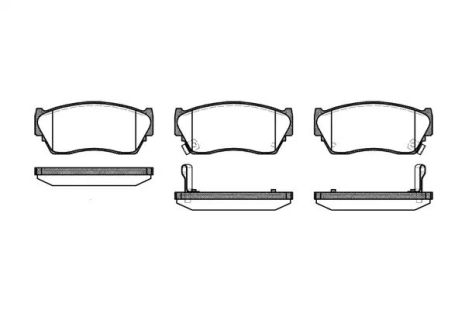 Комплект гальмівних колодок, дискове гальмо NISSAN SUNNY, REMSA (036402)