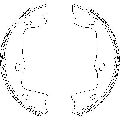 Комплект тормозных колодок, стояночный тормоз CHEVROLET VECTRA, SAAB 9-5, REMSA (465100)