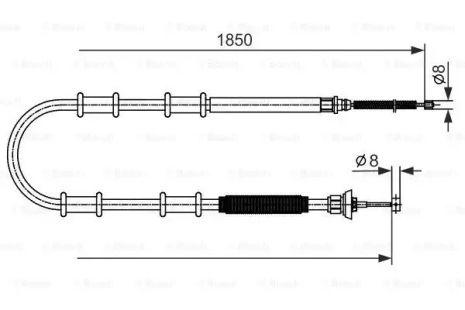 Трос ручного гальма FIAT DOBLO, BOSCH (1987482592)