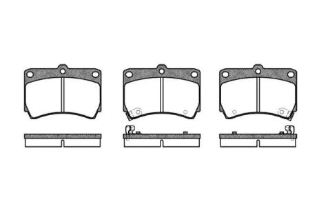 Комплект тормозных колодок, дисковый тормоз FORD USA, MAZDA 323, REMSA (021212)