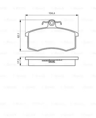 Комплект тормозных колодок, дисковый тормоз ZAZ TAVRIA, LADA SAMARA, BOSCH (0986495214)