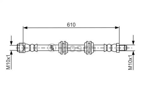 Шланг гальмівний MERCEDES-BENZ GL-CLASS, BOSCH (1987481744)