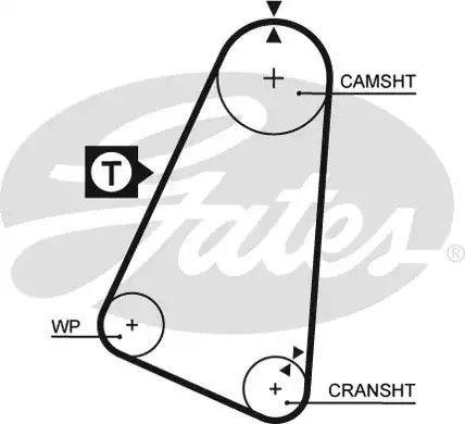 Ремінь зубчастий ГРМ OPEL KADETT, VAUXHALL ASTRAMAX, GATES (5030)