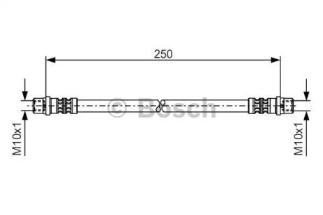 Шланг гальмівний VW Multivan/Transporter R 03-09, BOSCH (1987476309)