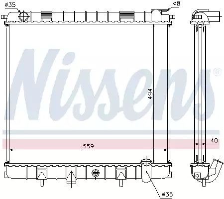 Радіатор охолодження двигуна LAND ROVER, NISSENS (64302A)