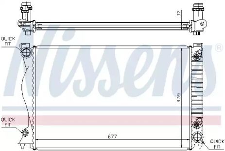 Радіатор охолодження двигуна AUDI A6, NISSENS (60236A)