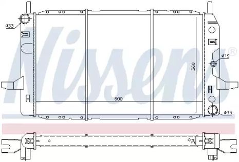 Радіатор охолодження двигуна FORD SIERRA, NISSENS (62224)