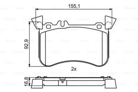 Комплект тормозных колодок, дисковый тормоз MERCEDES-BENZ CLA, BOSCH (0986495398)