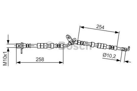 Шланг гальмівний MAZDA 6, BOSCH (1987481597)