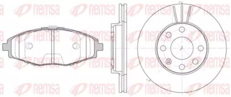 Комплект гальм, 2 диски+4 колодки CHEVROLET LANOS, DAEWOO LANOS, REMSA (869601)