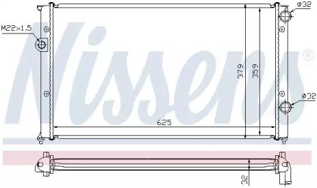 Радиатор охлаждения двигателя VW GOLF, NISSENS (65243)
