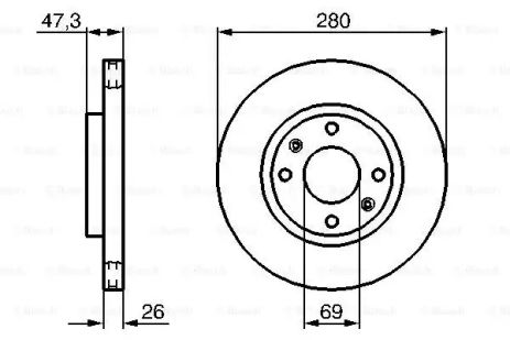 Диск гальмівний HYUNDAI ELANTRA, BOSCH (0986479229)