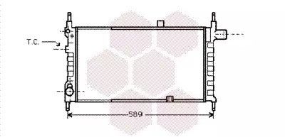 Радиатор охлаждения двигателя OPEL KADETT, Van Wezel (37002063)
