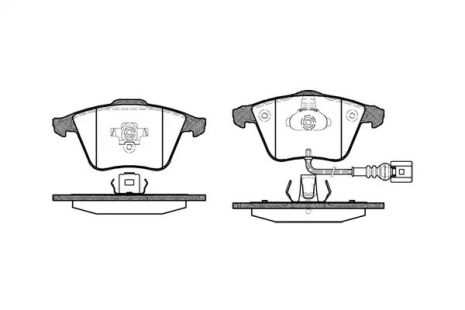 Комплект тормозных колодок, дисковый тормоз SKODA SUPERB, SEAT LEON, REMSA (096432)