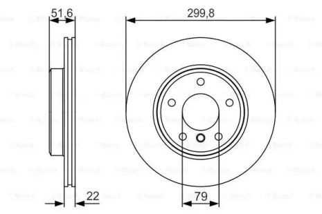 Диск гальмівний BMW Z4, BOSCH (0986479S32)