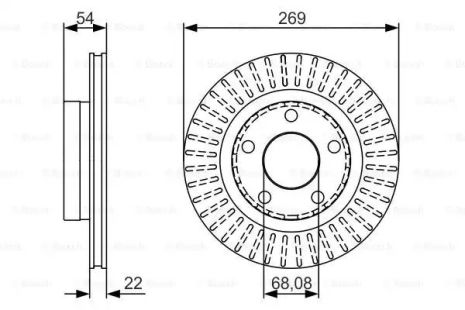 Диск тормозной VW PASSAT, AUDI A6, BOSCH (0986479A42)