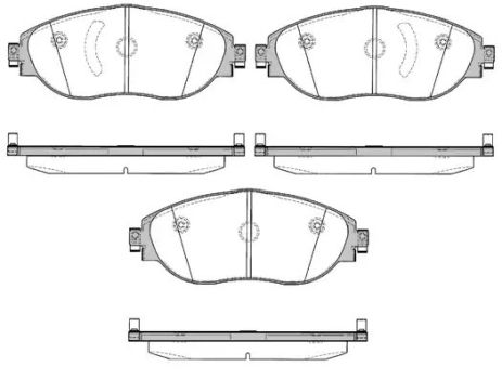 Комплект тормозных колодок, дисковый тормоз VW TIGUAN, REMSA (147000)