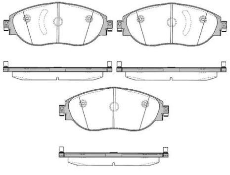 Комплект гальмівних колодок, дискове гальмо VW TIGUAN, REMSA (147000)