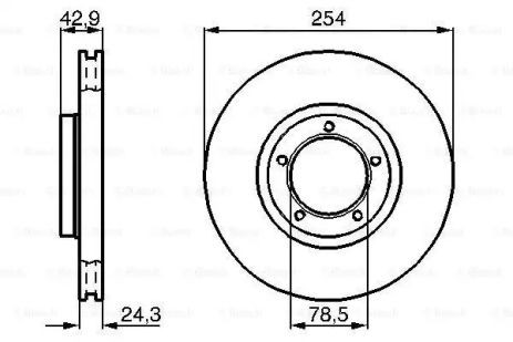 Диск гальмівний FORD AUSTRALIA, BOSCH (0986478160)